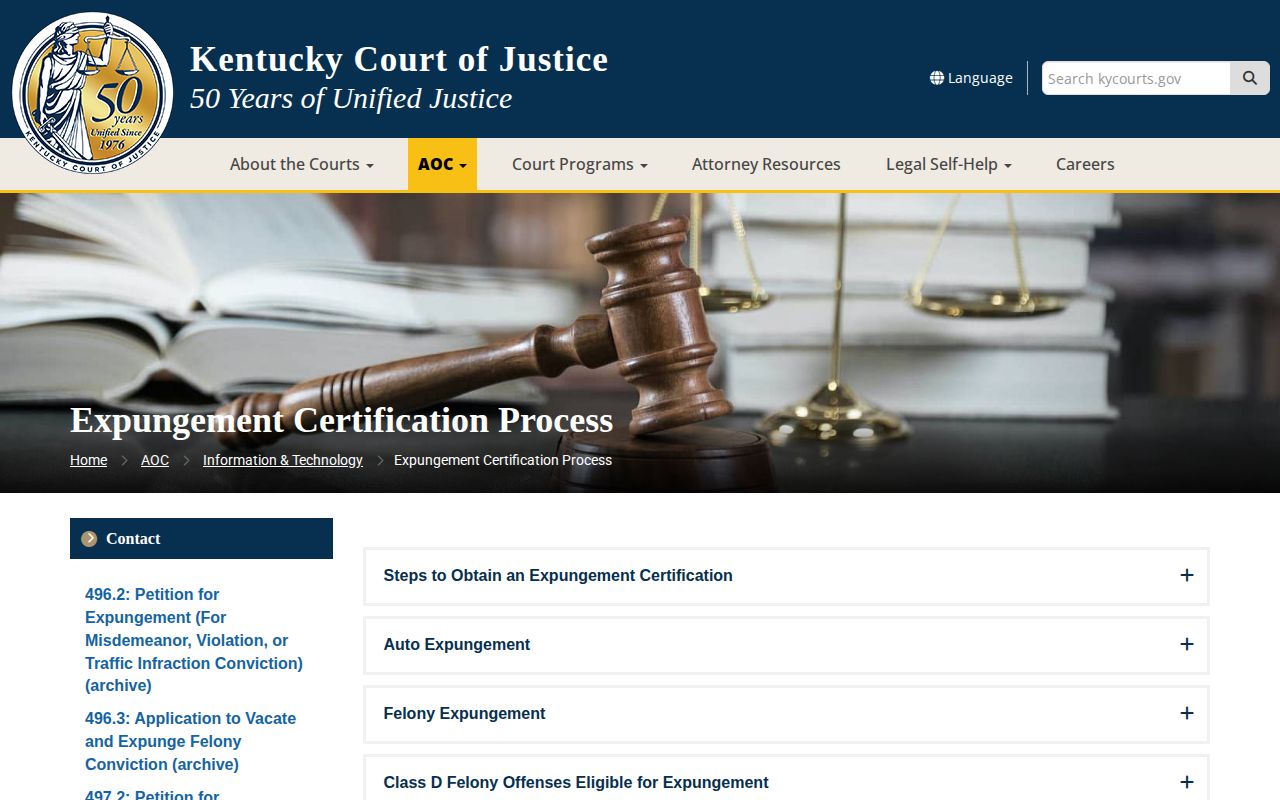 Edmonson County released inmate record expungement effects and timelines
